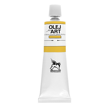 Краски масляные Renesans "Oils for art", 60 желтый лазурный, 60 мл, туба