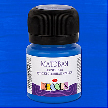 Краска акриловая матовая "Декола", 515 синяя, 20 мл., банка