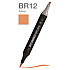 Маркер перманентный двусторонний "Sketchmarker Brush", BR12 имбирь