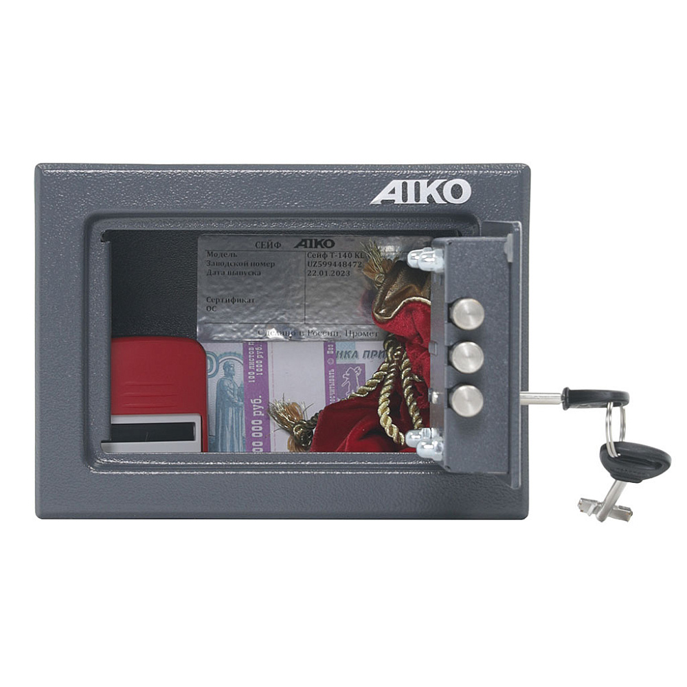 Сейф мебельный AIKO Т-140 KL, 140x195x140 мм - 3