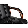 Кресло для руководителя Бюрократ T-9932WALNUT, экокожа, черный, металл, дерево - 9