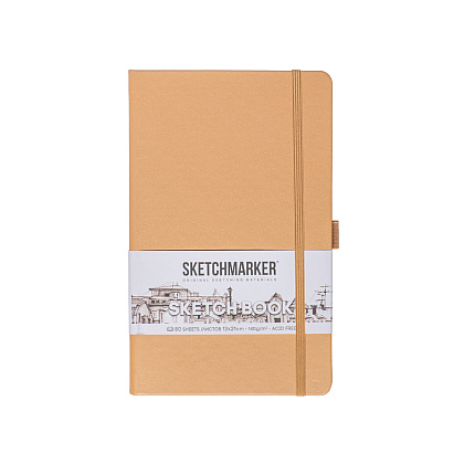 Скетчбук "Sketchmarker", 13x21 см, 140 г/м2, 80 листов, капучино