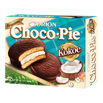 Печенье «Choco Pie Coconut» в глазури, 360 гр 