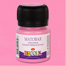 Краска акриловая матовая "Декола", 322 розовая, 20 мл., банка