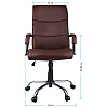 Кресло для руководителя Helmi "HL-E03 Accept", экокожа, металл, коричневый - 6