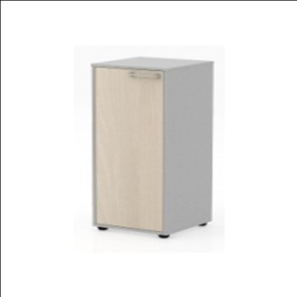 Коллекция Титан Шкаф средний узкий ТН431/2+ТНД31Л/П+ТНТ40/2, 400х400х1103, с глухой средней дверью и топом