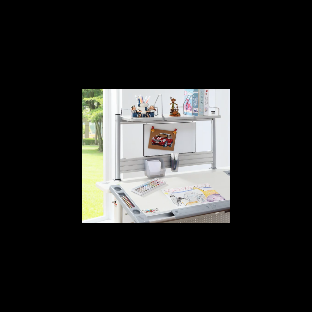 Полка Comf-Pro MINI SMART задняя, 840х620х240 мм, дуб белый, c доской белой - 3