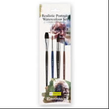 Набор кистей "Escoda. Realistic portrait watercolor set", набор 4 шт