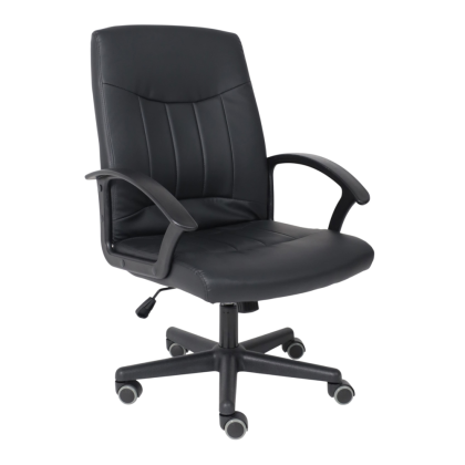 Компьютерное кресло "POLO", экокожа, пластик, черный