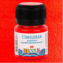 Краска акриловая глянцевая "Декола", 331 красная, 20 мл., банка