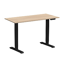 Стол с электроприводом WellDesk Prime 1300x675х18 черный/акация лэйкленд (9191461+9072453)