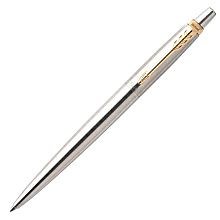 Набор "Parker Jotter Stainless Steel GT": ручка шариковая автоматическая и перьевая, золотистый, серебристый