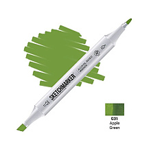 Маркер перманентный двусторонний "Sketchmarker", G31 зеленое яблоко