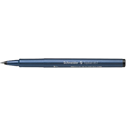 Ручка-роллер "Schneider Topball 857", 06 мм, черный, синий, стерж. черный - 4