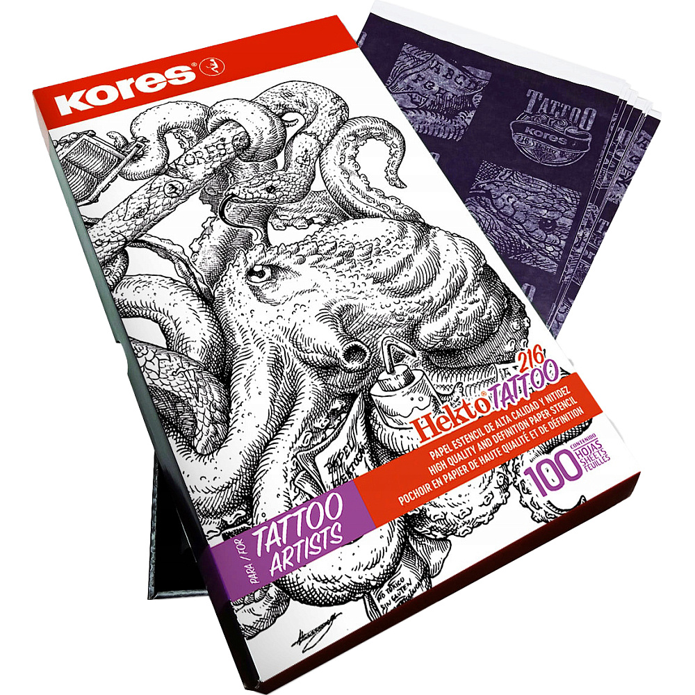Бумага копировальная для татуировок "Kores Tattoo", A4, 100 листов - 2