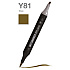 Маркер перманентный двусторонний "Sketchmarker Brush", Y81 охра