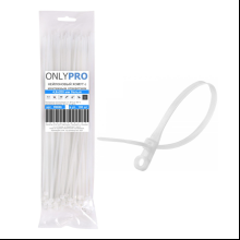 Хомут нейлоновый с монтажным отверстием OnlyPro, 3.6х150 мм