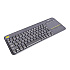 Клавиатура Logitech "Wireless Touch Keybord K400 plus", радио, беспроводная, черный