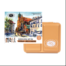 Краски акварельные "Aquarius. Mini Urban Sketcher set", 8 цветов, полукюветы, коробка, абрикос