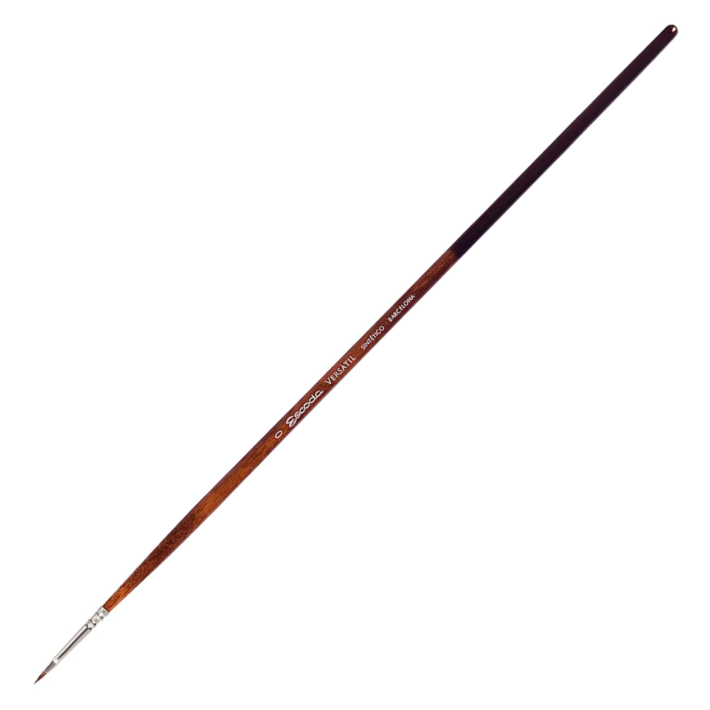 Кисть "Escoda Versatil Brush L/H", синтетика, темно-коричневый, плоская, №0