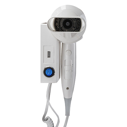 Фен настенный BXG-1600Н1, ABS-пластик, белый - 8