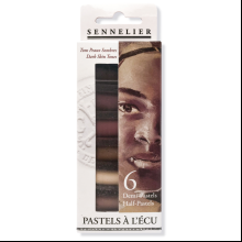 Пастель сухая "À l'écu Half Pastel. Телесные темные", 6 цветов