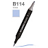 Маркер перманентный двусторонний "Sketchmarker Brush", B114 сапфир
