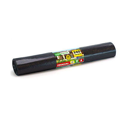 Мешки для мусора "Mirpack Premium+", 45мкм, 240л, 10шт/рулон - 2