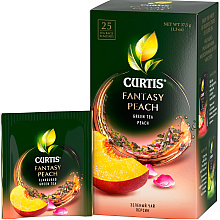 Чай "Curtis" Fantasy Peach, 25 пакетиковx1.5 г, зеленый