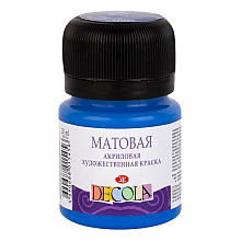 Краска акриловая матовая "Декола", 515 синяя, 20 мл., банка