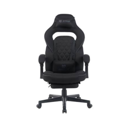 Кресло игровое BRAVE WS-5-1 Wong Black, ткань, черный - 4