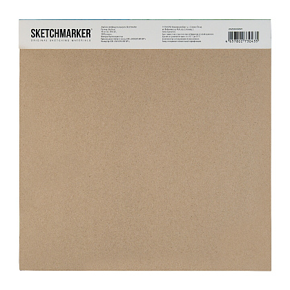 Блок бумаги для акварели "Sketchmarker", 26x26 см, 300 г/м2, 10 листов, крупнозернистая - 4