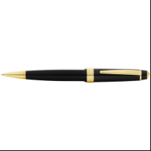 Ручка шариковая "Bailey Light Polished Black Resin and Gold Tone", 0.7 мм, черный, золотой, стерж. черный