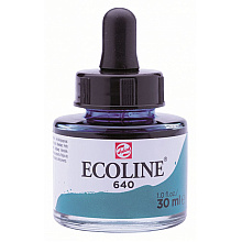 Жидкая акварель "ECOLINE", 640 сине-зеленый, 30 мл