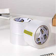 Клейкая лента упаковочная "Deli" 48х54,9 мм/м, 45 мкм, прозрачная