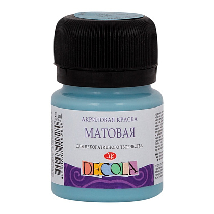 Краска акриловая матовая "Декола", 536 серо-голубая, 20 мл., банка