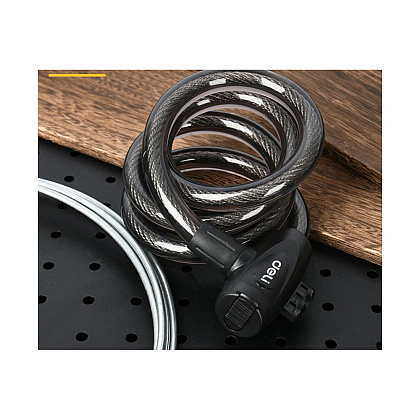 Замок тросовый велосипедный Deli YS EDL508063, 15х1200мм, ключи 2 шт - 5