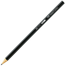 Карандаш простой "Faber-Castell 1111", B, без ластика, черный