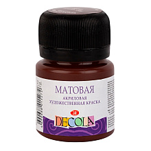 Краска акриловая матовая "Декола", 419 коричневая, 20 мл., банка