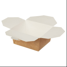 Контейнер бумажный, 600 мл, Fold Box, 130/110х110/90х65, 50 шт, крафт