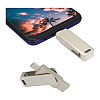 USB Flash накопитель 3.0 32 Gb СК-046, TypeC Dual, металл, серебристый   - 5