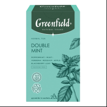 Чайный напиток "Greenfield Tisane Double Mint", 20 пакетиков x 1.8 г, с мятой