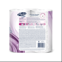 Бумага туалетная  Papia Deluxe, 16,5м, 4 слоя, 4 рулона, 100% целлюлоза