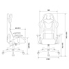 Кресло игровое Бюрократ VIKING "KNIGHT LT28 FABRIC", ткань, металл, серо-голубой  - 8