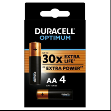 Батарейки алкалиновые DURACELL "Optimum LR06/MX2400 (AA)"