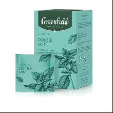 Чайный напиток "Greenfield Tisane Double Mint", 20 пакетиков x 1.8 г, с мятой