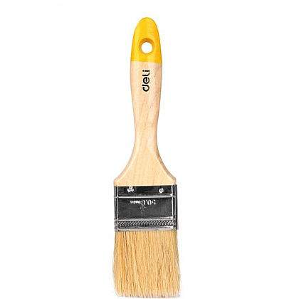 Кисть малярная плоская Deli YS EDL509122, 2"-50 мм, деревянная рукоятка, искусственная щетина