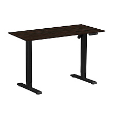 Стол с электроприводом WellDesk Basic 1300x675х18 черный/дуб термо черно-коричневый (9191456+9178193)