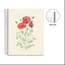 Тетрадь "Entredos Papaver Rhoeda", А5, 80 листов, в клетку, бежевый