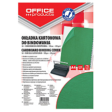 Обложка для переплета "Office Products", A4, картон с тиснением под кожу, 250 г/м2, 100 шт., зеленый